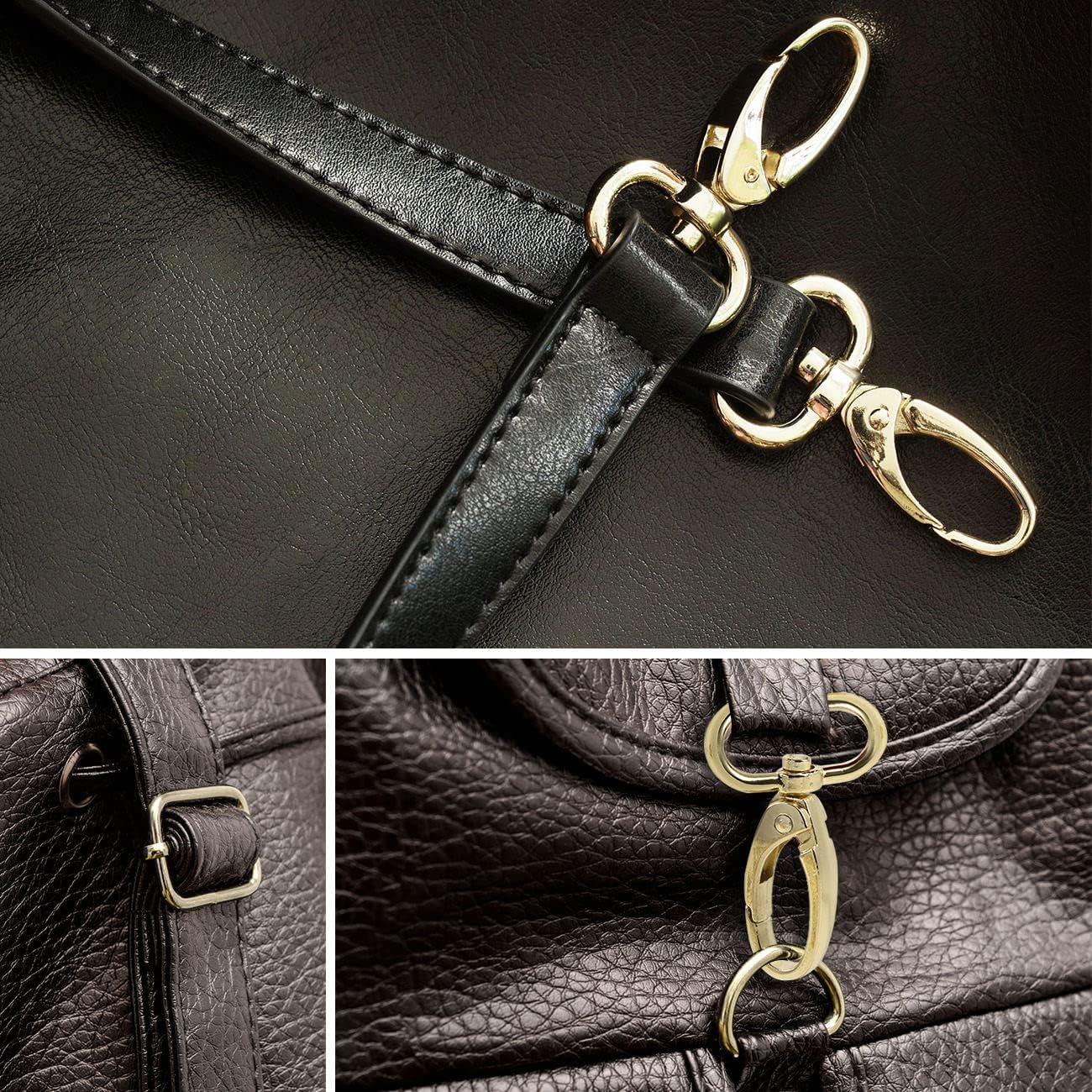 PECMER Purse Hardware for Bag Making 1 Inch D Ring 18 Pcs Gold Swivel Clasp Snap Hooks Slide Buckles for Strap Adjuster Dog Collar Making Supplies - Image 4