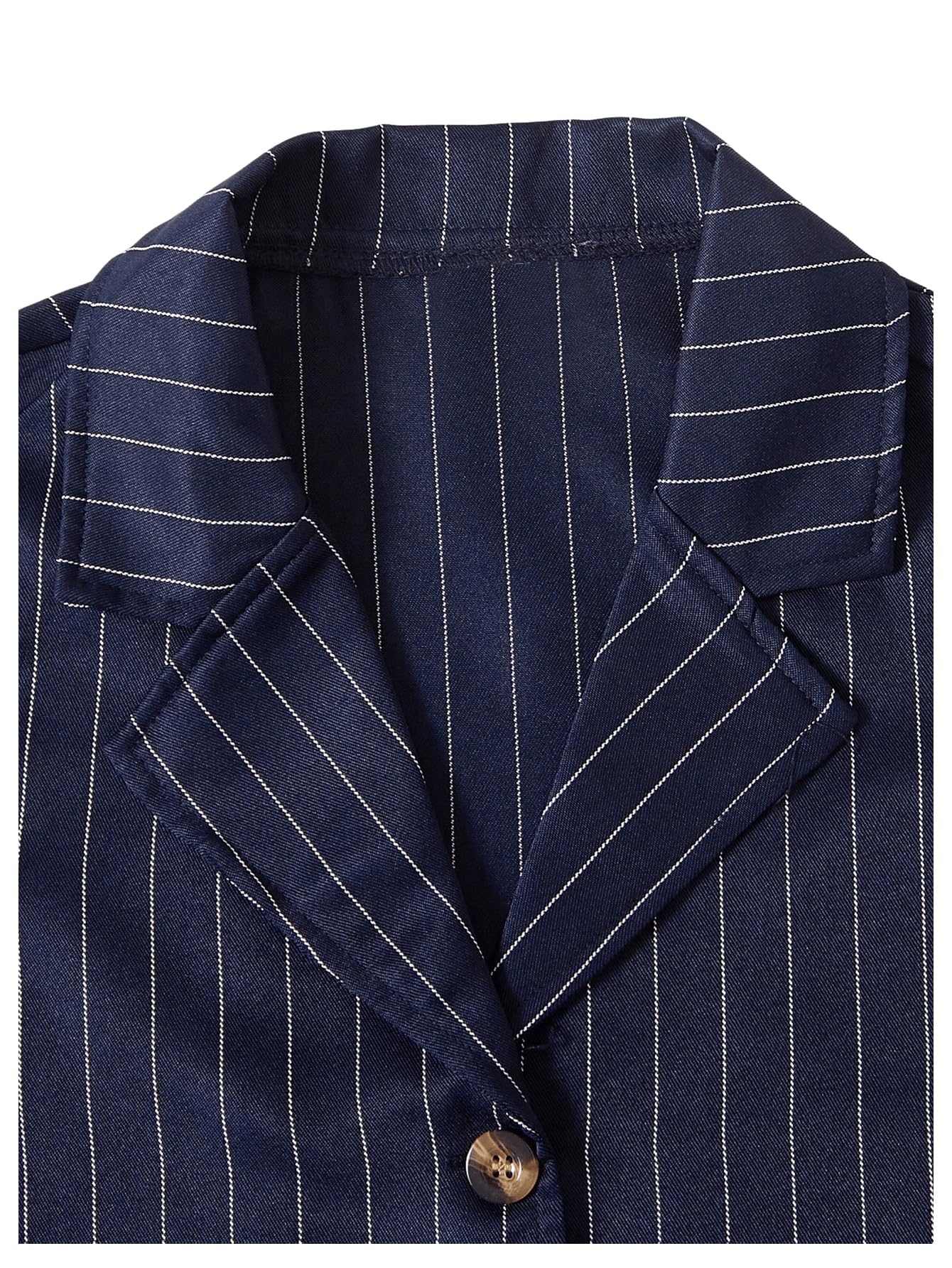 Floerns Completo da ragazza in 2 pezzi elegante a righe senza maniche gilet e pantaloni lunghi elastici casual