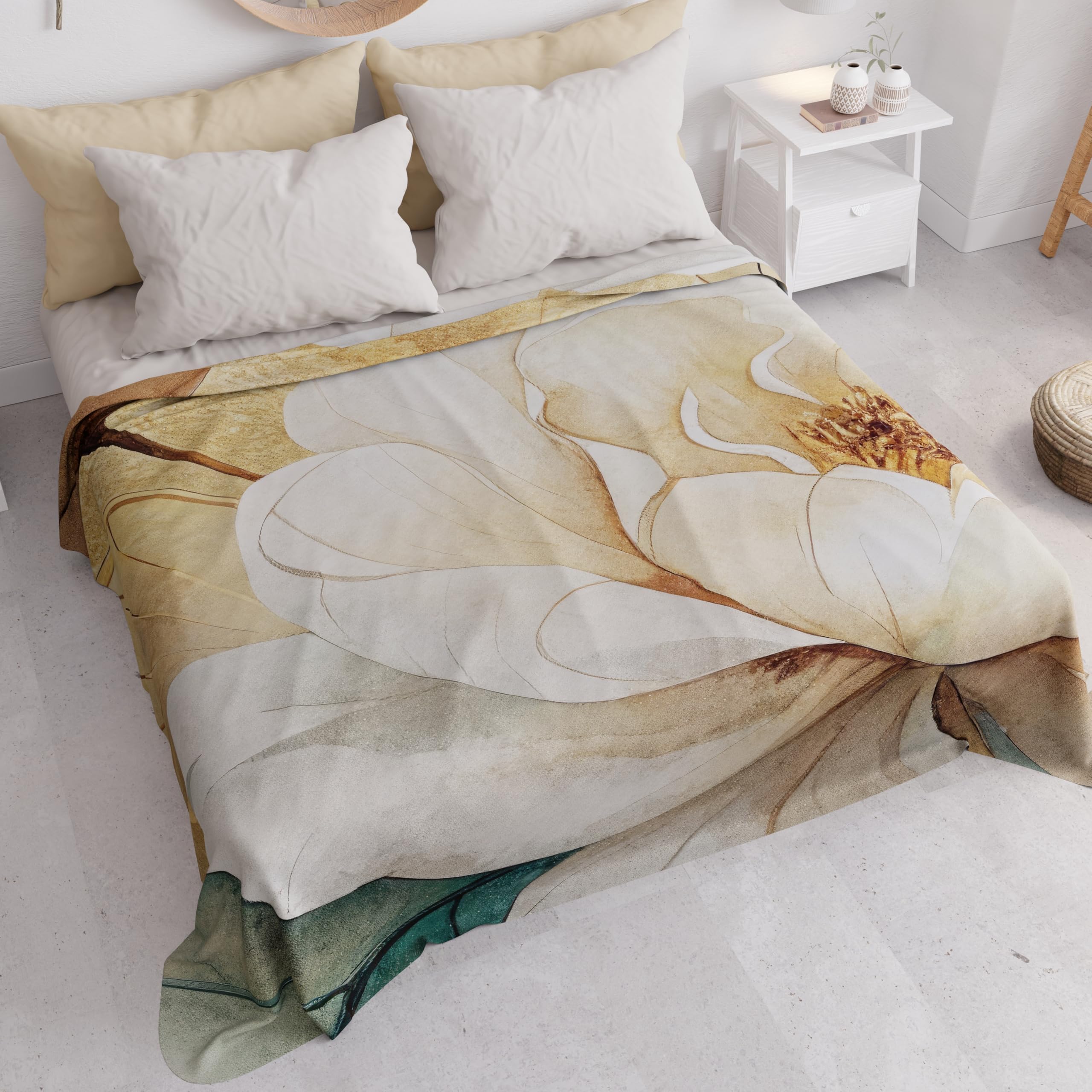 PETTI Artigiani Italiani - Spring Summer Double Bedspread Lightweight Double Bed Sheet 154 Floral 100% Made in Italy - Image 3
