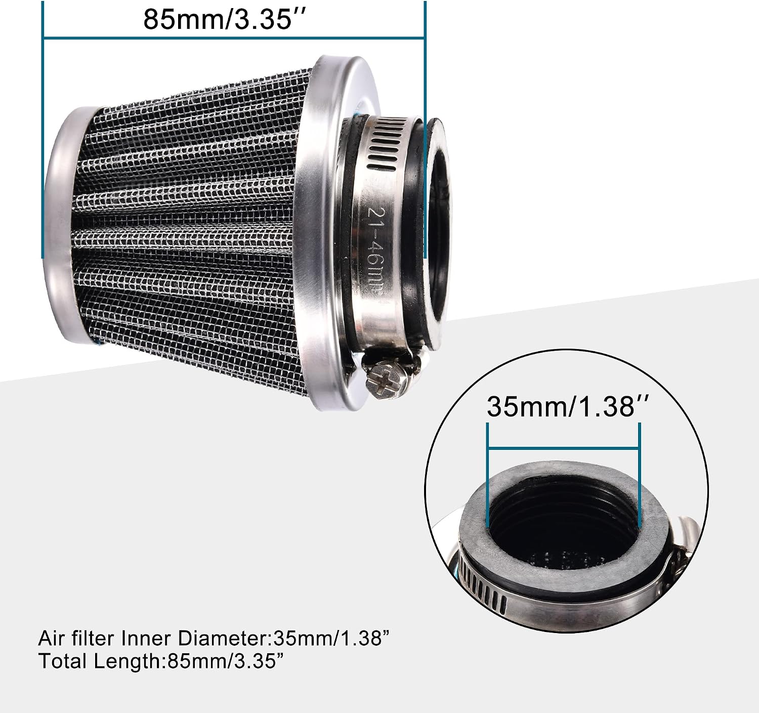 GOOFIT 35mm Air Filter Replacement for Chinese 50cc 70cc 90cc 110cc ATV Scooter and CB CL DT RD