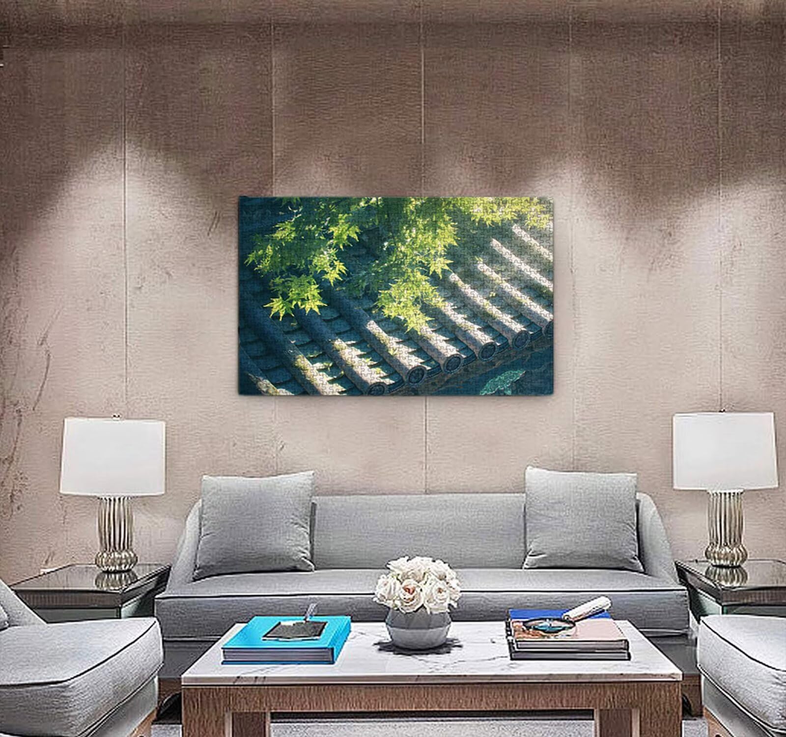 Puzzle dla dorosłych, 5000 elementów, zielony dach, wyzwanie dla rodziny, do zabawy, rękodzieło, puzzle, gry zręcznościowe dla dorosłych, wyzwanie dla przyjaciół, R2KH551