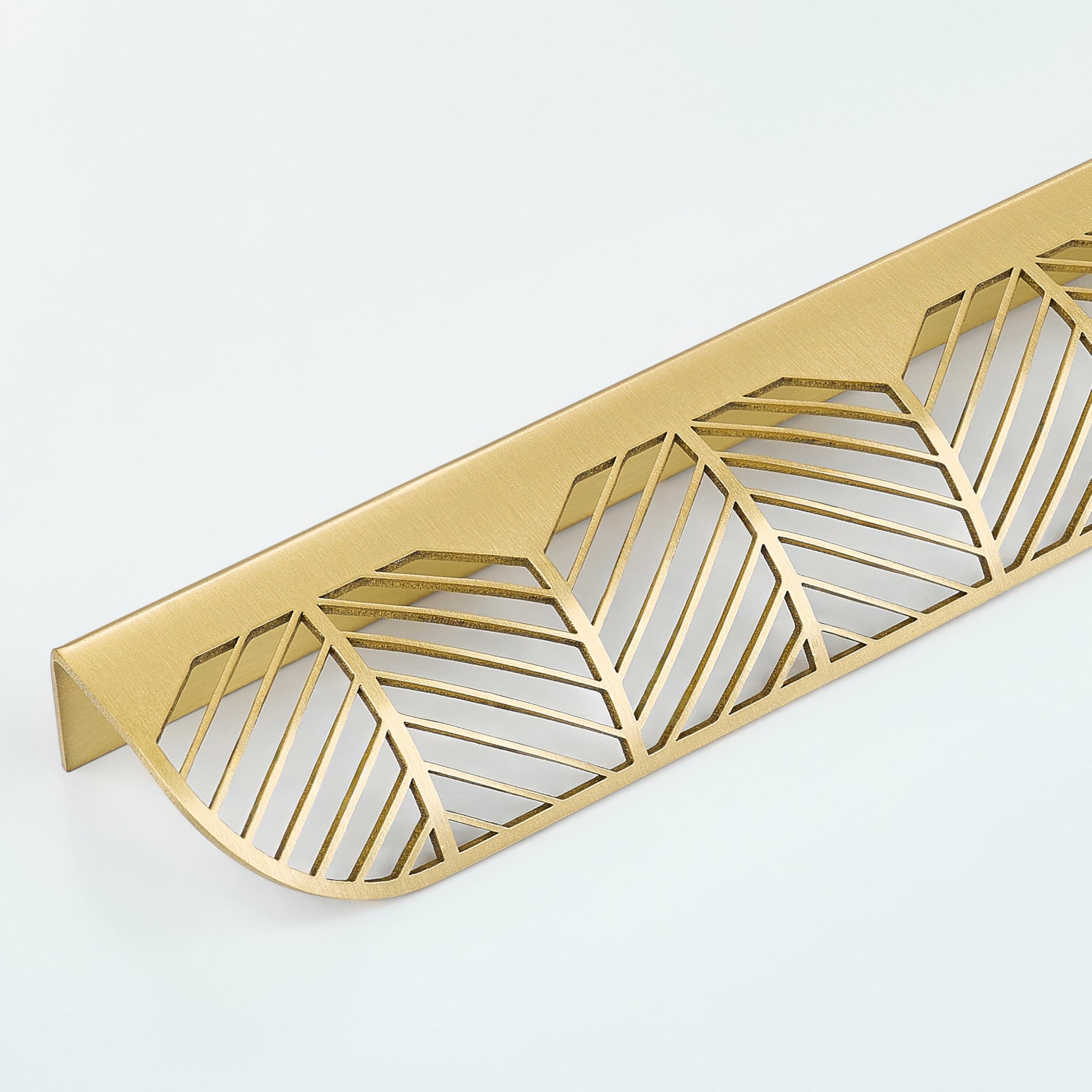 Vision Bloom Edge Lip Pull Brass Handle in Gold | Profile Pull Handle | Best for Cabinet Drawer Wardrobe Kitchen Cupboard-image-46