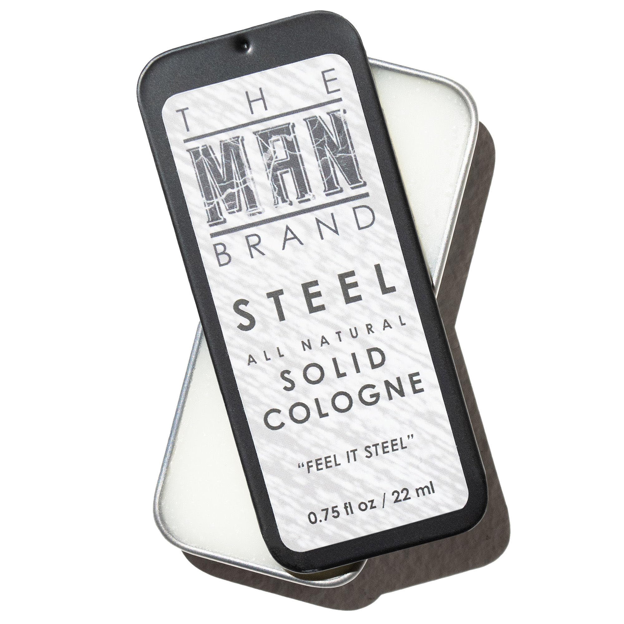 Steel Solid Cologne 0.75 oz - Natural Men's Cologne - Redefined men's fragrance Wax Cologne, Steel Travel Size Cologne for men - Solid Cologne Men's