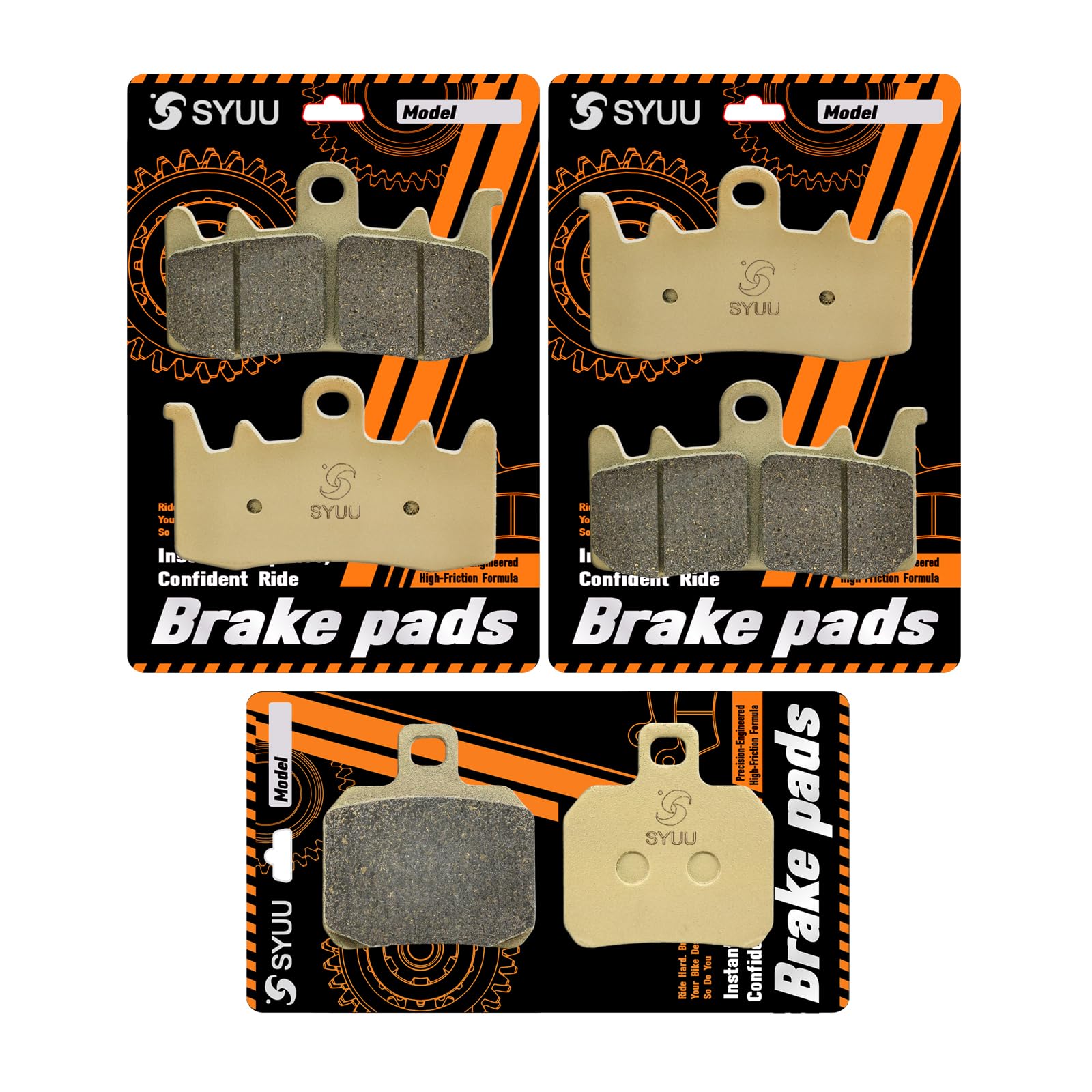 SYUU Klocki hamulcowe motocyklowe z włókna miedzianego, przednie, tylne, do Ducati 939 821 hypermotard 2013-2015, 1262, Xdiavel 2014-2017, 959, 899, Panigale FA630F FA266R