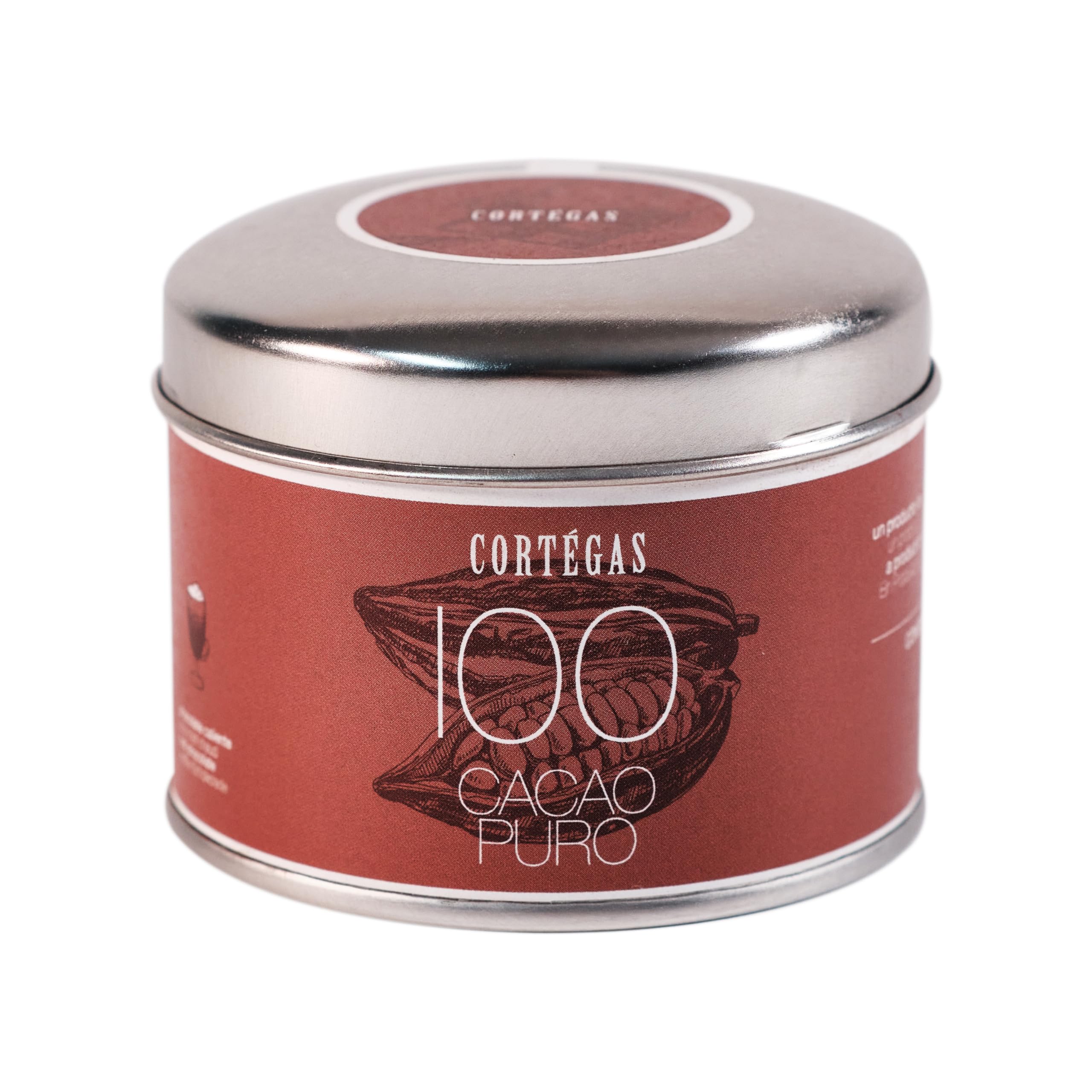 Cortegas Cacao Puro - 100% Kakaopulver für hochwertige Trinkschokolade ohne Zucker (70g)