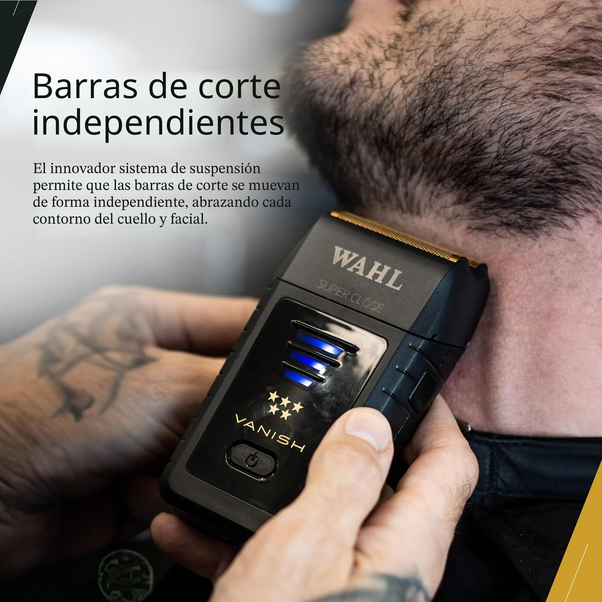 WAHL 8173-700 Professional 5 Star Vanish Shaver para peluqueros y estilistas profesionales- 8173-700 Oro