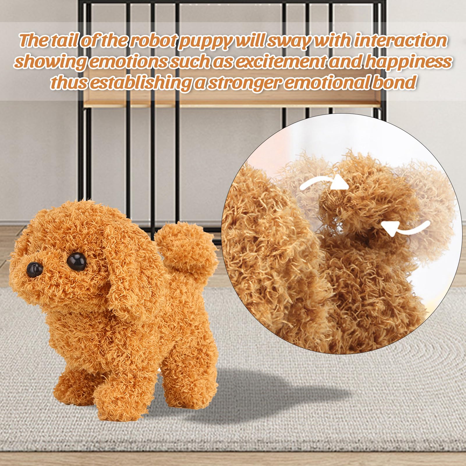 2026 New Robotic Puppy, Interactive Robot with Soft Touch Fur, Fun Interactive Toys Dress Up Realistic Stuffed Animal DogThe Best Gift for Families — view 6