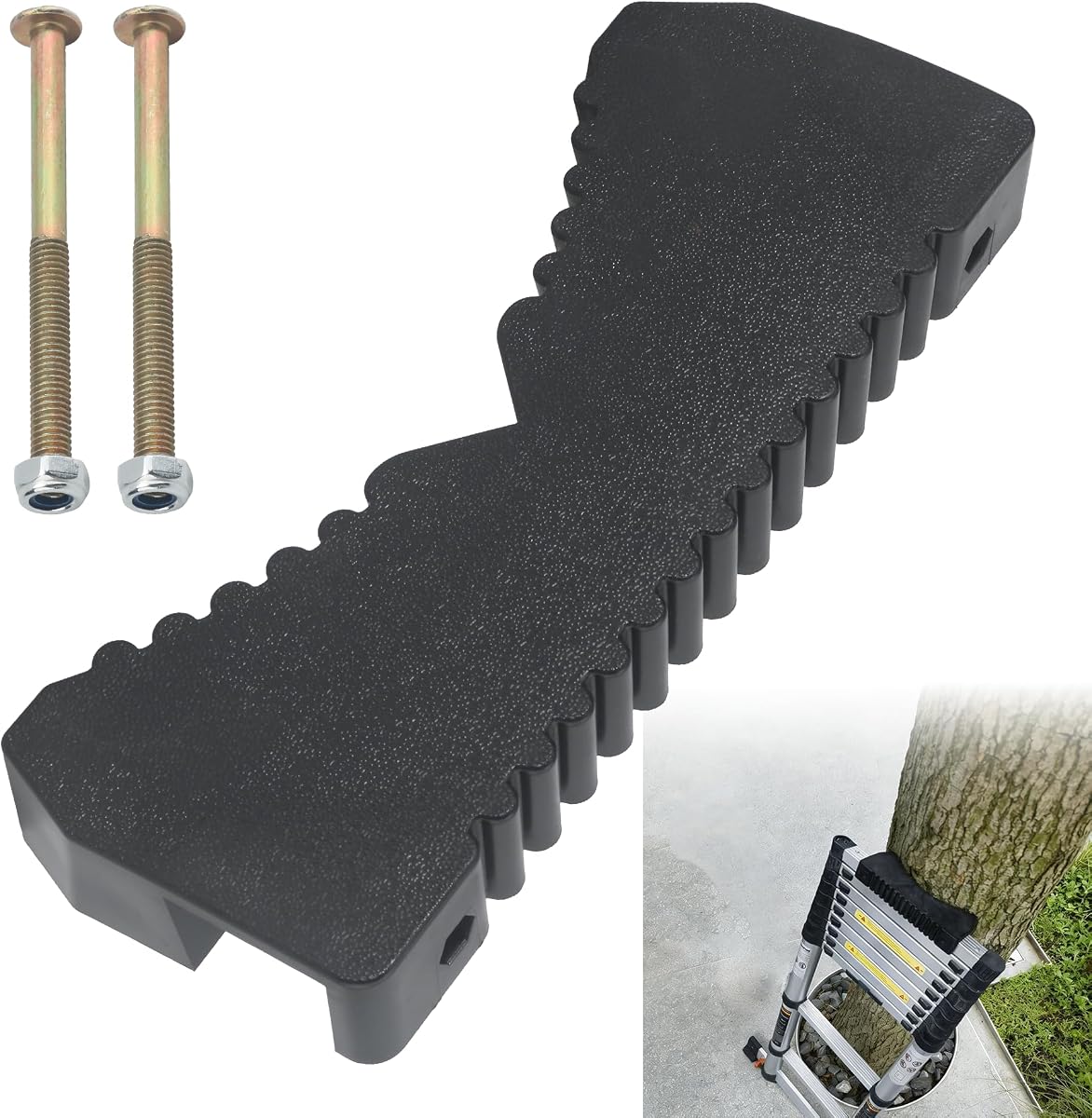 Rubber Steep Ladder Stabilizer, Anti-Slip Extension Ladder Accessory | Extension Stepladder Attachment Against Wall,Telegraph Pole Trunk for Added Stability Safety