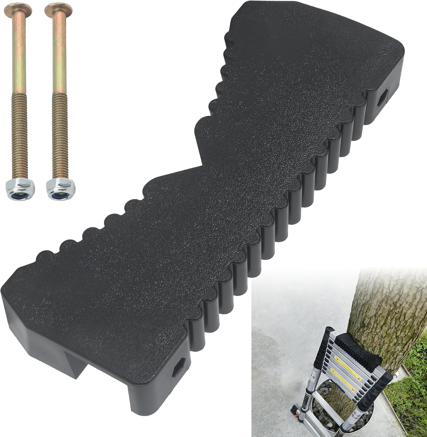 Rubber Steep Ladder Stabilizer, Anti-Slip Extension Ladder Accessory | Extension Stepladder Attachment Against Wall,Telegraph Pole Trunk for Added Stability Safety