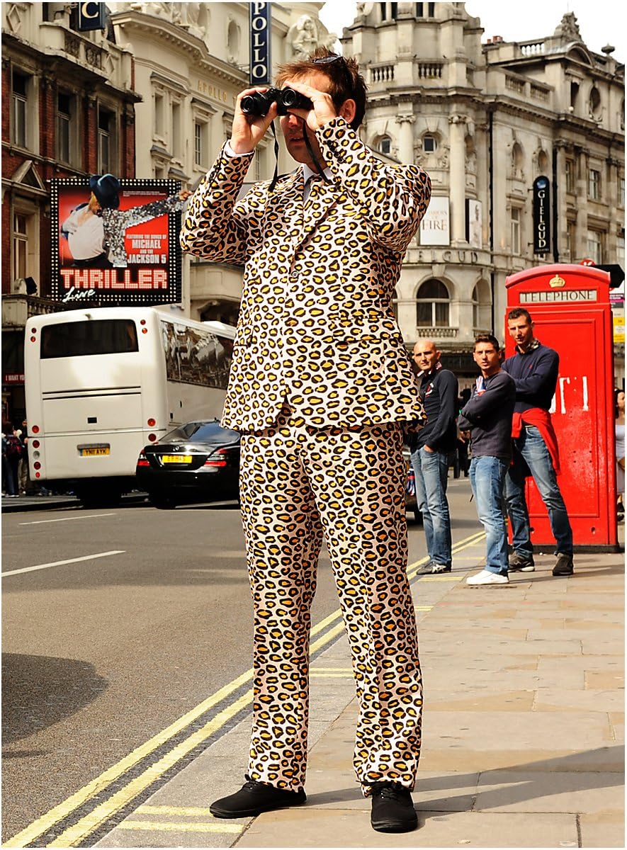 OppoSuits Lustige Verrückt Abschlussball Anzüge für Herren - Komplettes Set: Jackett, Hose und Krawatte,The Jag