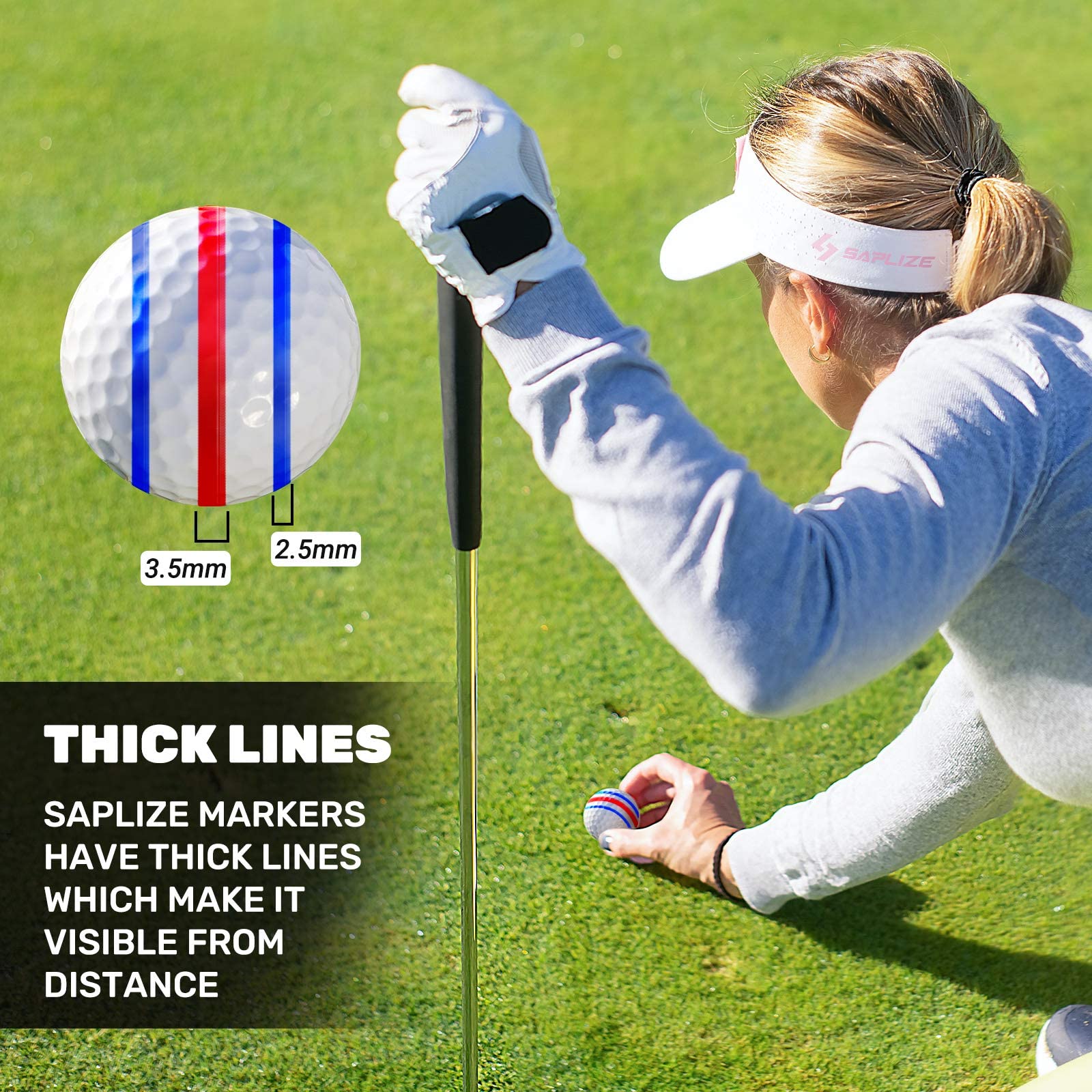 Snapklik.com : SAPLIZE Golf Ball Marker Alignment Kit(Mixed 3 Pack ...