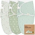 KeaBabies 3-Pack Organic Baby Swaddle Sleep Sacks - Swaddles for Newborns, Infant 0-3 Months, Baby Girls, Boys, Soft & Snug Newborn Sleep Sack, Nursery Swaddling Blankets (Lunaris)
