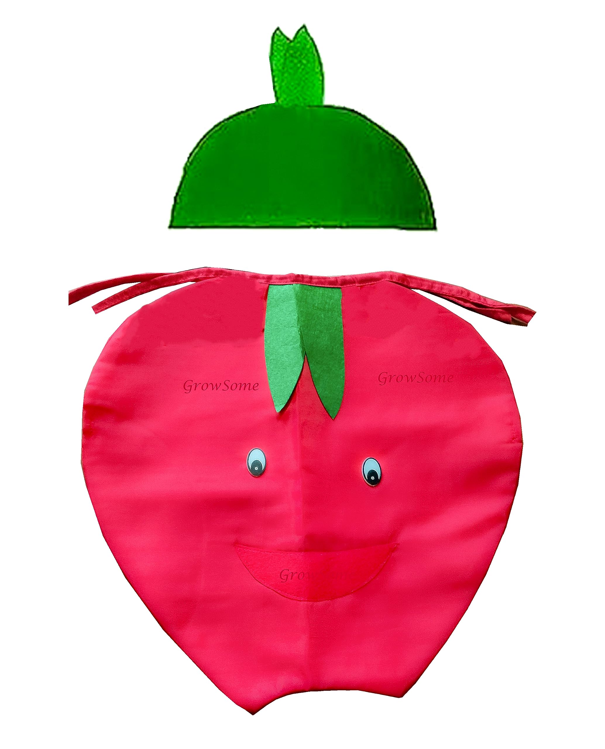 The GrowSome Polyester Apple Fruit Costume For Kids| Fruit Shape Cutout For Childs| Fruits And Vegetables Costume For Babies| Healthy Fruits Dress For Kids (Jumpsuit Not Include) (2-4 Years), Red (B0CCZ1SN97) Amazon Price History, Amazon Price Tracker