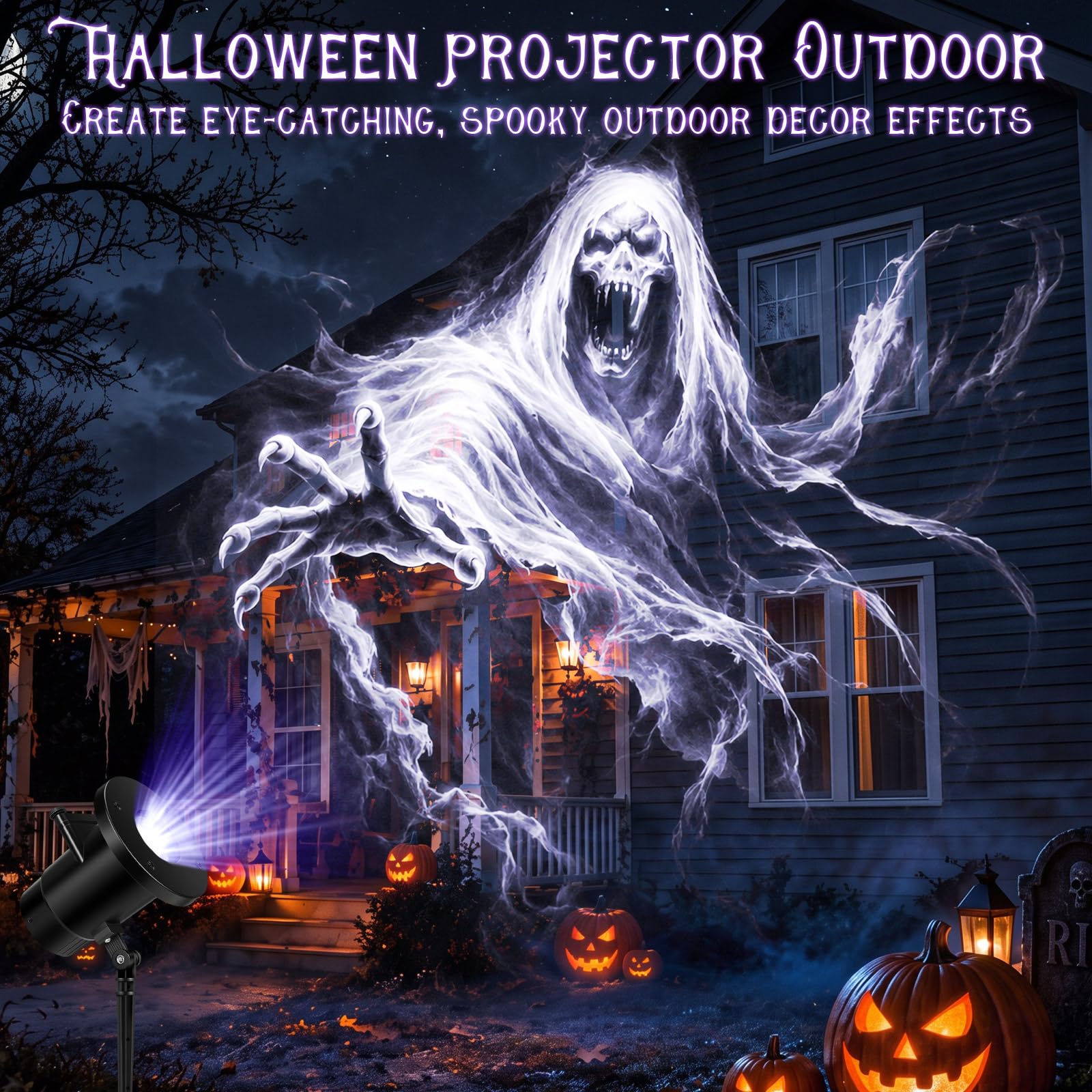 Projecteur d'extérieur menacing morts-vivants d'Halloween pour