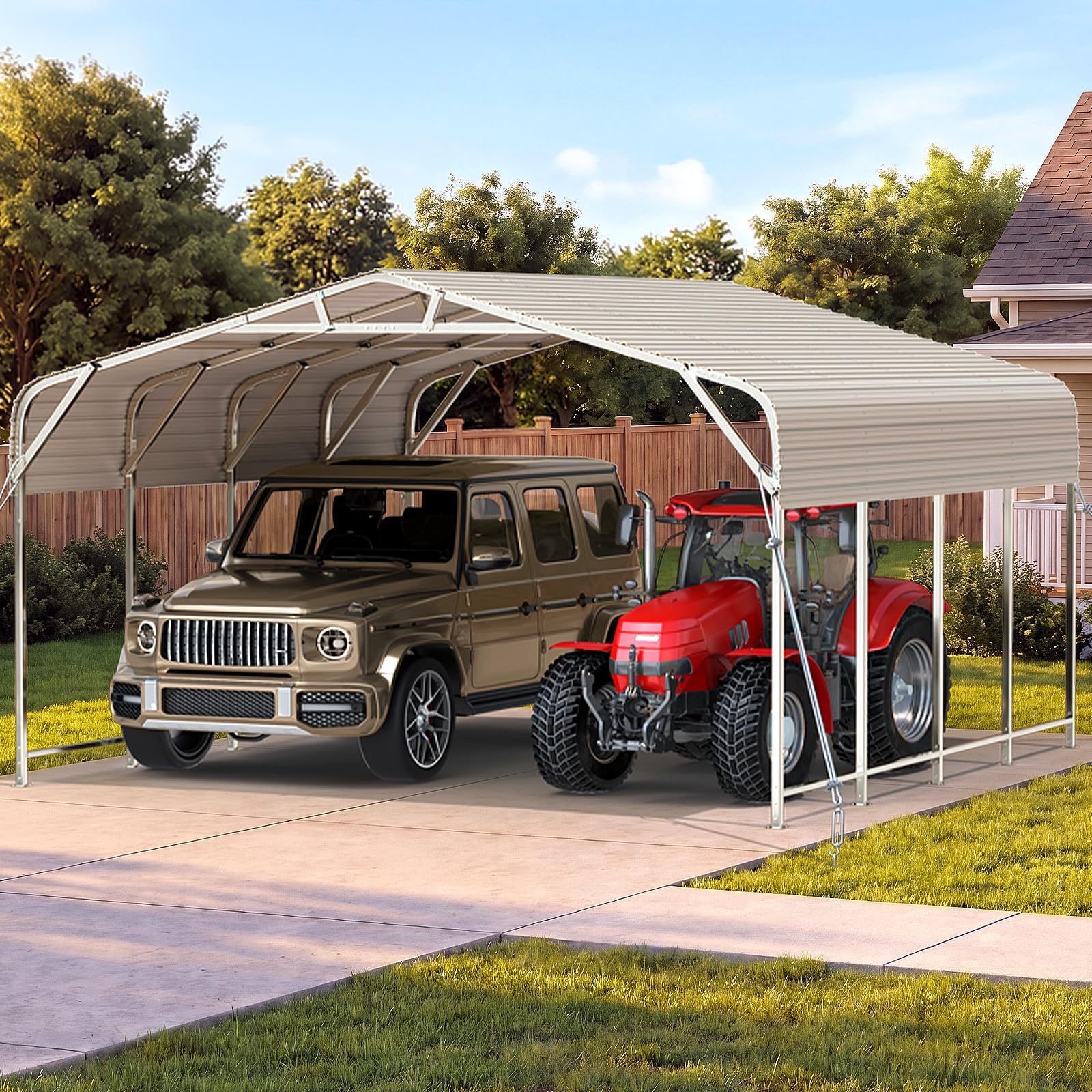 Quictent 20x20 FT Heavy-Duty Metal Carport