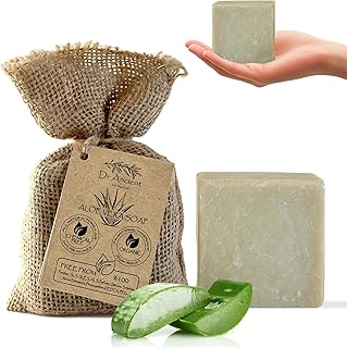 Dr.Ancient Aloe Vera Soap Bar, Organic Soap Bars Handcrafted the Traditional Way, Natural Chemical-Free, Vegan, Used for Face Wash, Body Wash, Hand Cleansing and Skin Care