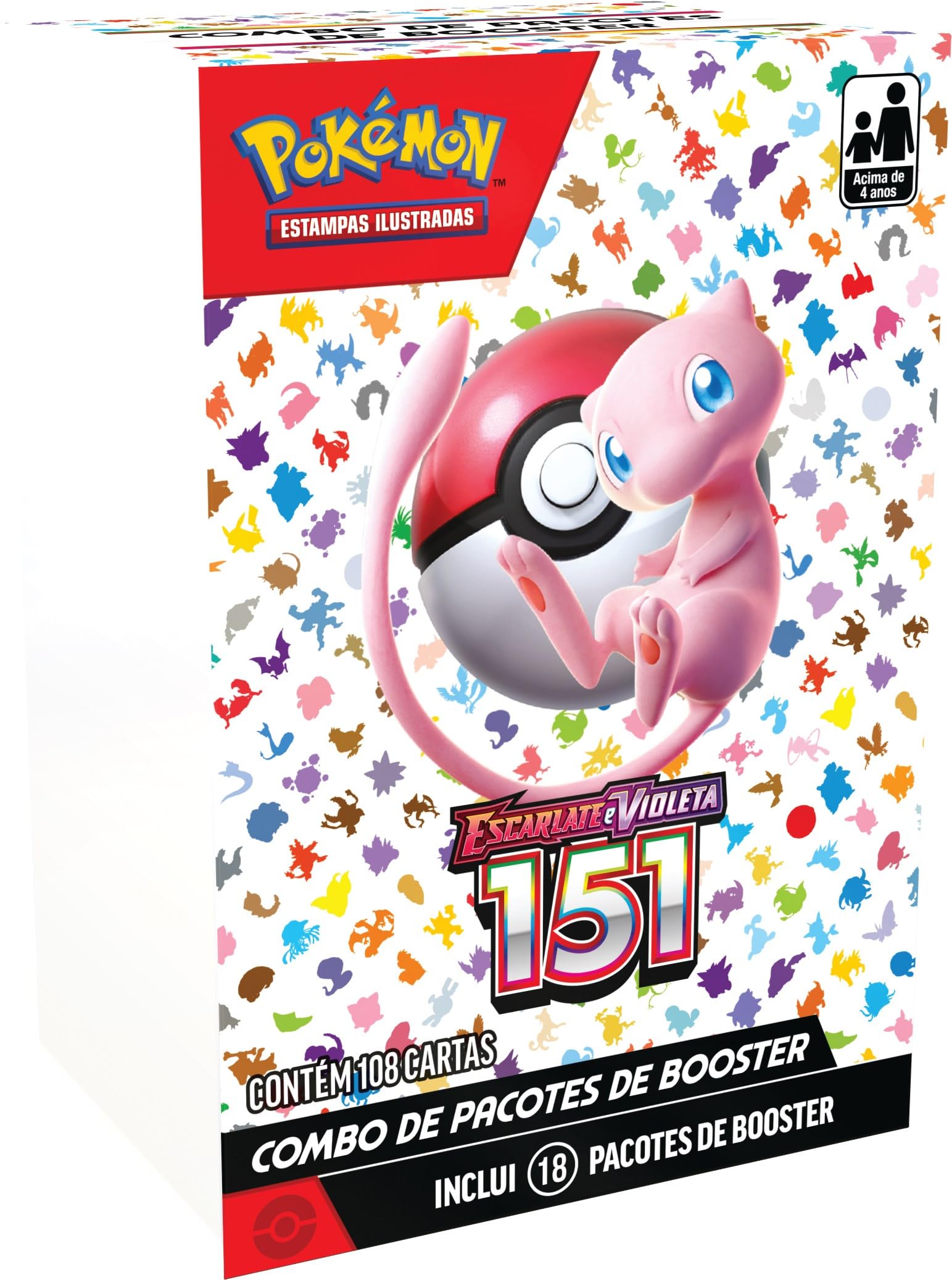 Caixa Escarlate e Violeta Coleção 151 Pokemon Com 12 Mini Box