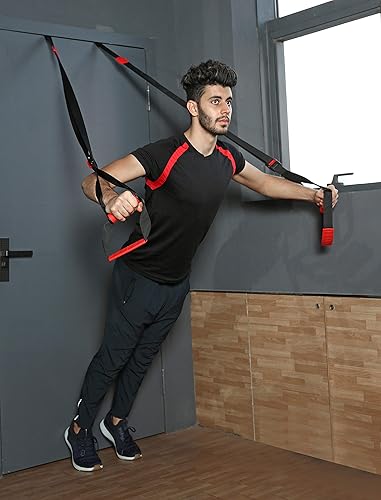 Miniatura 3 de Paquete de equipo de ejercicio de entrenamiento de suspensión todo en uno, kit de entrenamiento de resistencia de fitness con correas profesionales