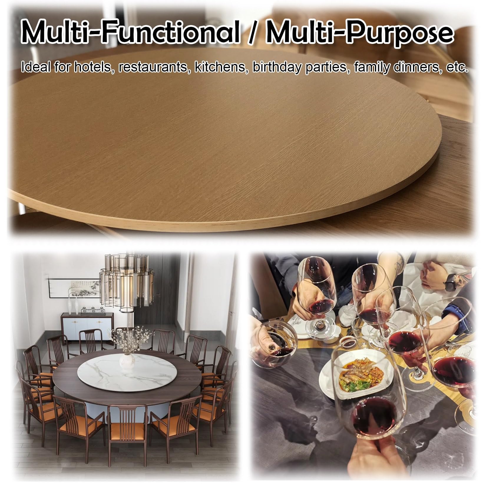 Scrivania Da Ufficio CLAIRE, Girevole, Legno, Nero