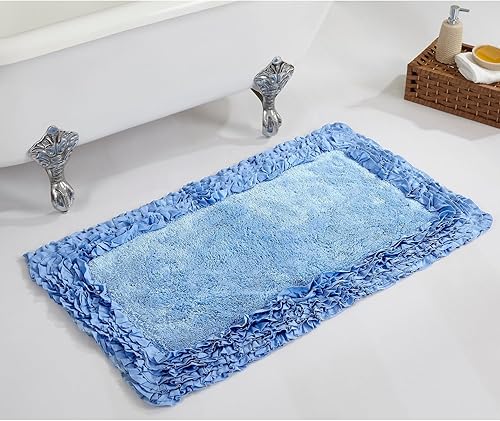 Miniatura 83 de Better Trends Alfombras en forma de corazón de 30 pulgadas, 100% algodón, suave, antideslizante, lavables, absorbentes de agua, para la entrada