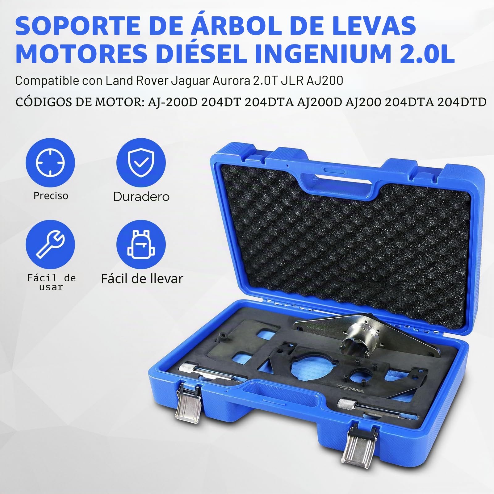 Kit de herramientas de sincronización de bloqueo del árbol de levas del motor compatible con Land Rover Jaguar Aurora 2.0T JLR AJ200 Diesel Engine Juego de herramientas de sincronización de alineación