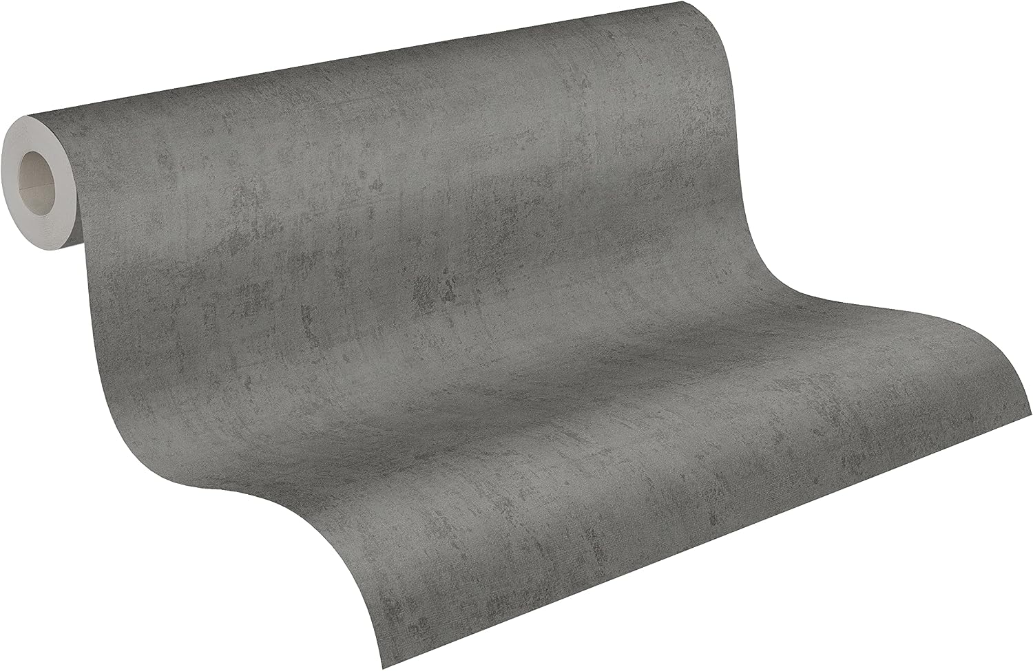 A.S. Création Plain Wallpaper Cuba Non-Woven 10.05 m x 0.53 m Grey Made in Germany 380252 38025-2, 53 x 1005 cm