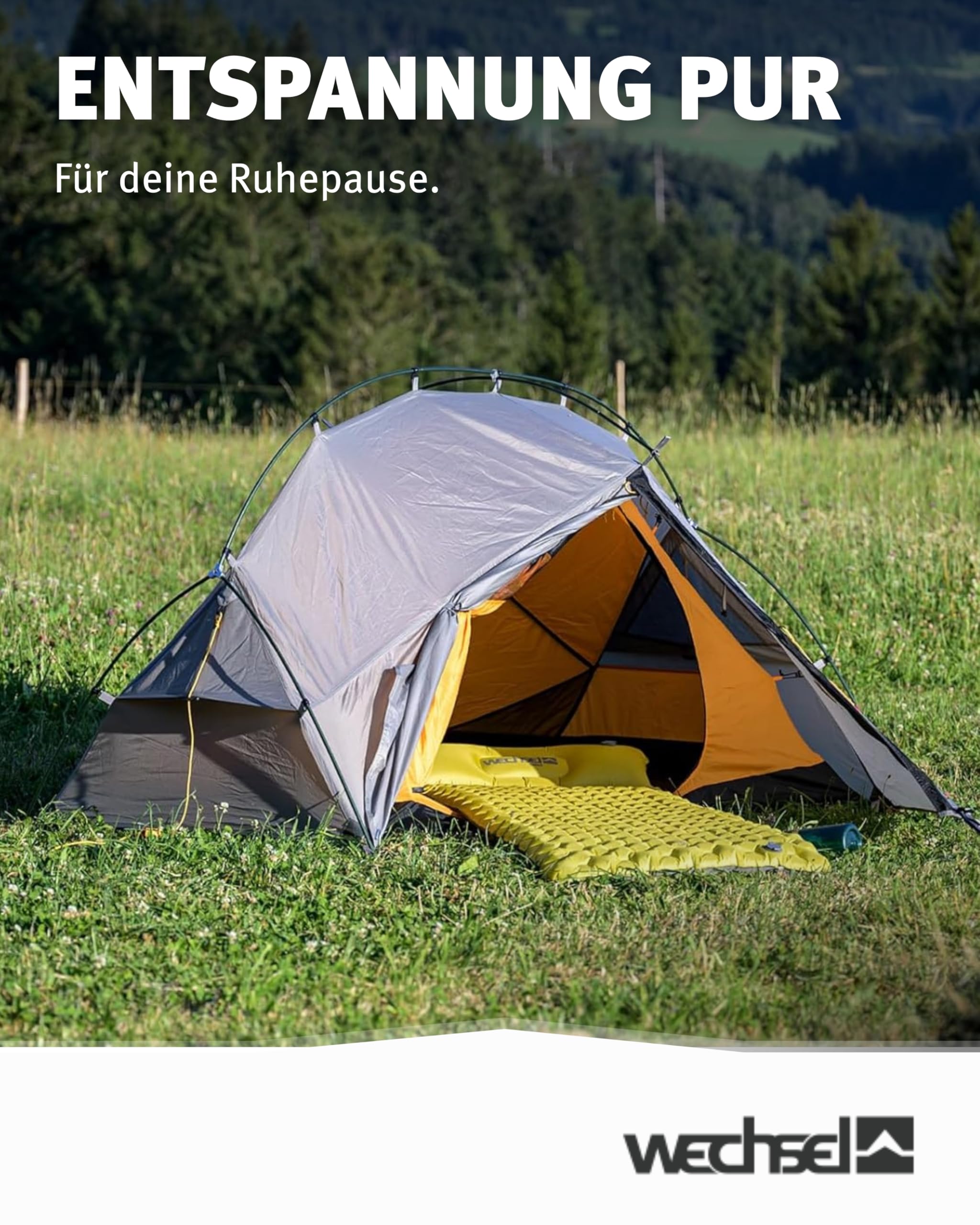 Wechsel Groundsheet Bella/Trailrunner I Schwarz I robuste Zelt-Unterlage Boden I wasserdicht mit 7000mm Wassersäule I Bodenplane aus 75D Polyester I Camping-Plane zum Schutz vor Nässe & Schmutz