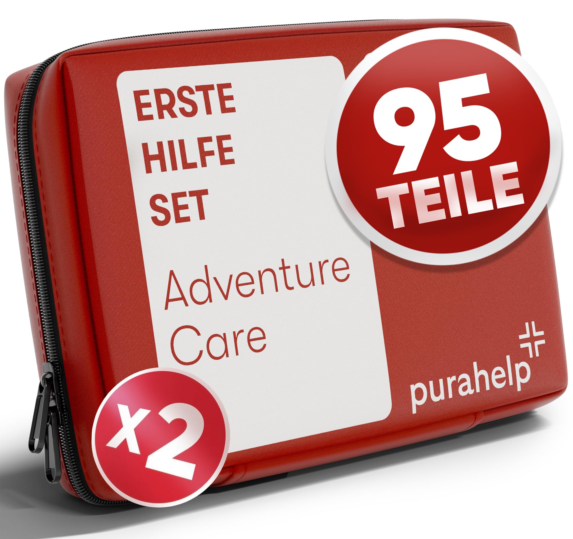 Erste Hilfe Set Outdoor (2 Stück) - Kompakt & Leicht - 95 Teile für Wandern, Outdoor, Camping, Fahrrad - Reiseapotheke Erste Hilfe Set Kinder