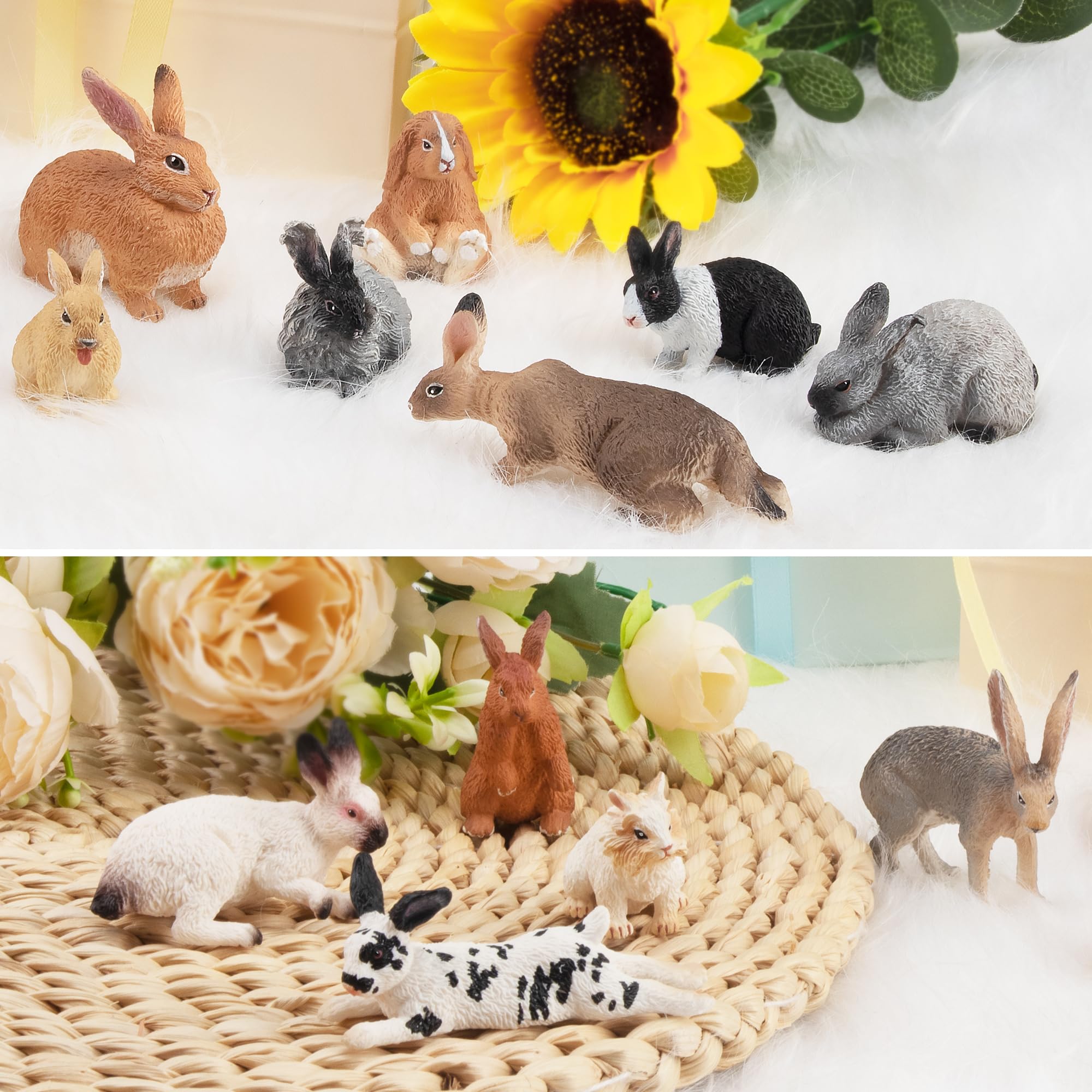 Amazon.co.jp: TOYMANY 12PCSウサギフィギュア 動物フィギュア うさぎ