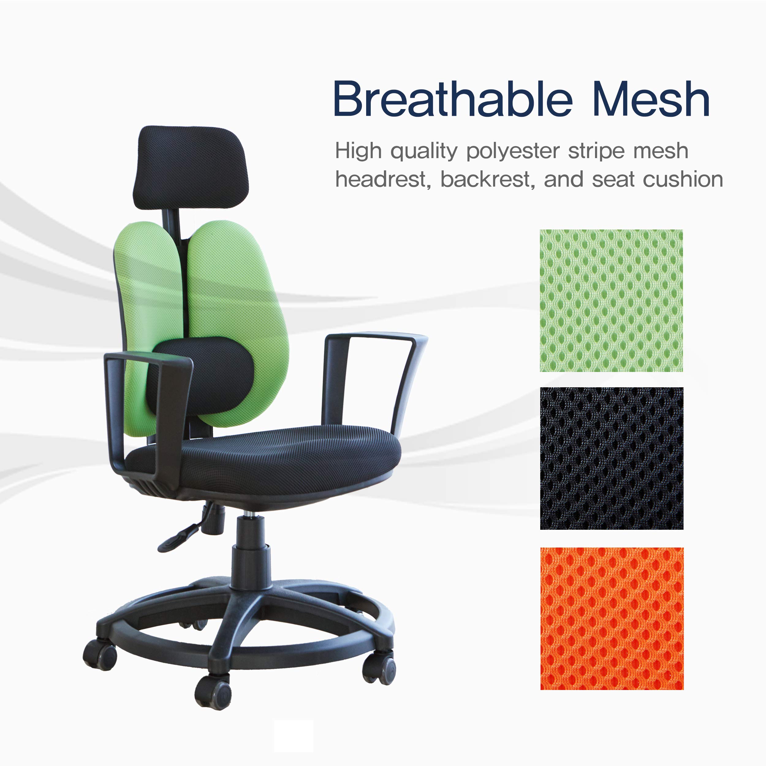 Livinia Ergonomic Office Chair, Lumbar Support Breathable Mesh Design