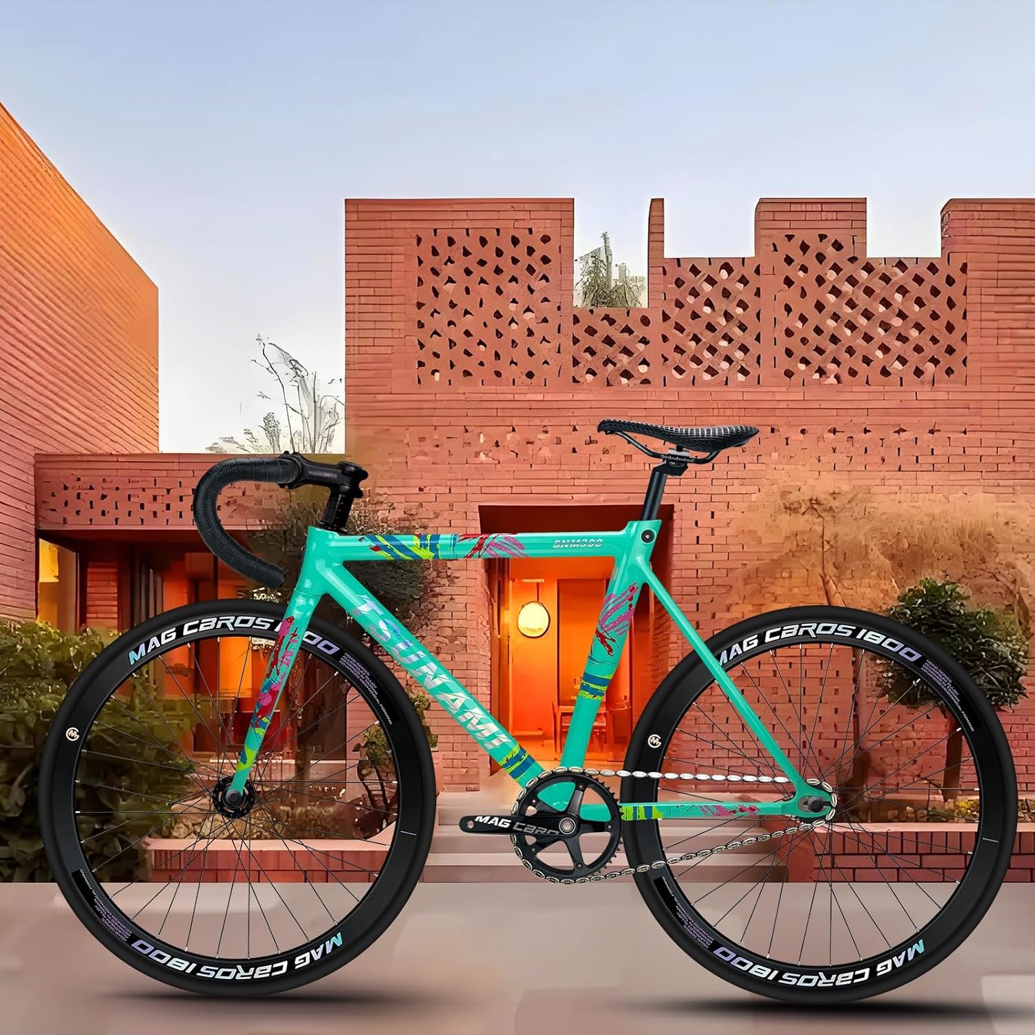 49CM 52CM 55CM 58CM Fixed Gear Bike Frameset C Brake 700C Track Bike Frame Aluminum Alloy Bike Frames Quick Release 100/120MM BSA BB68mm