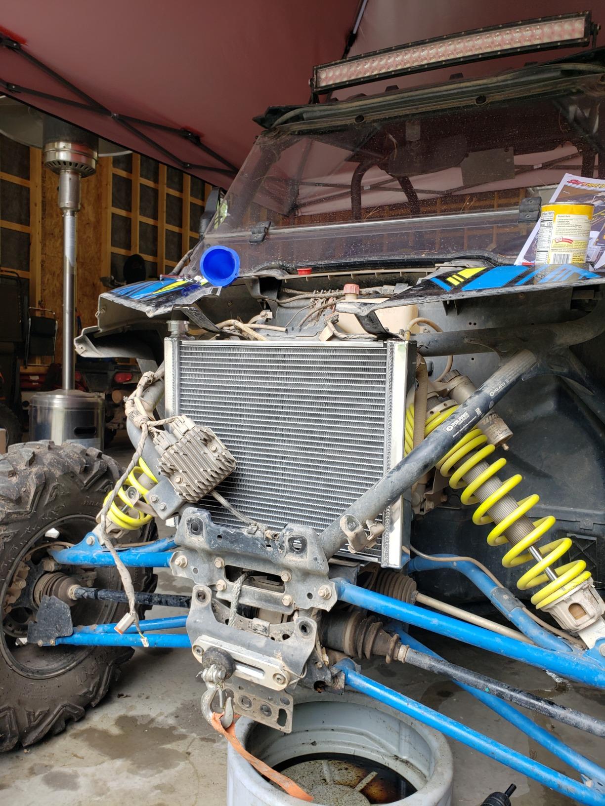 Rzr Trail Rear Radiator $40/mo - Finance SuperATV Heavy Duty Radiator for Polaris RZR XP 1000 ...