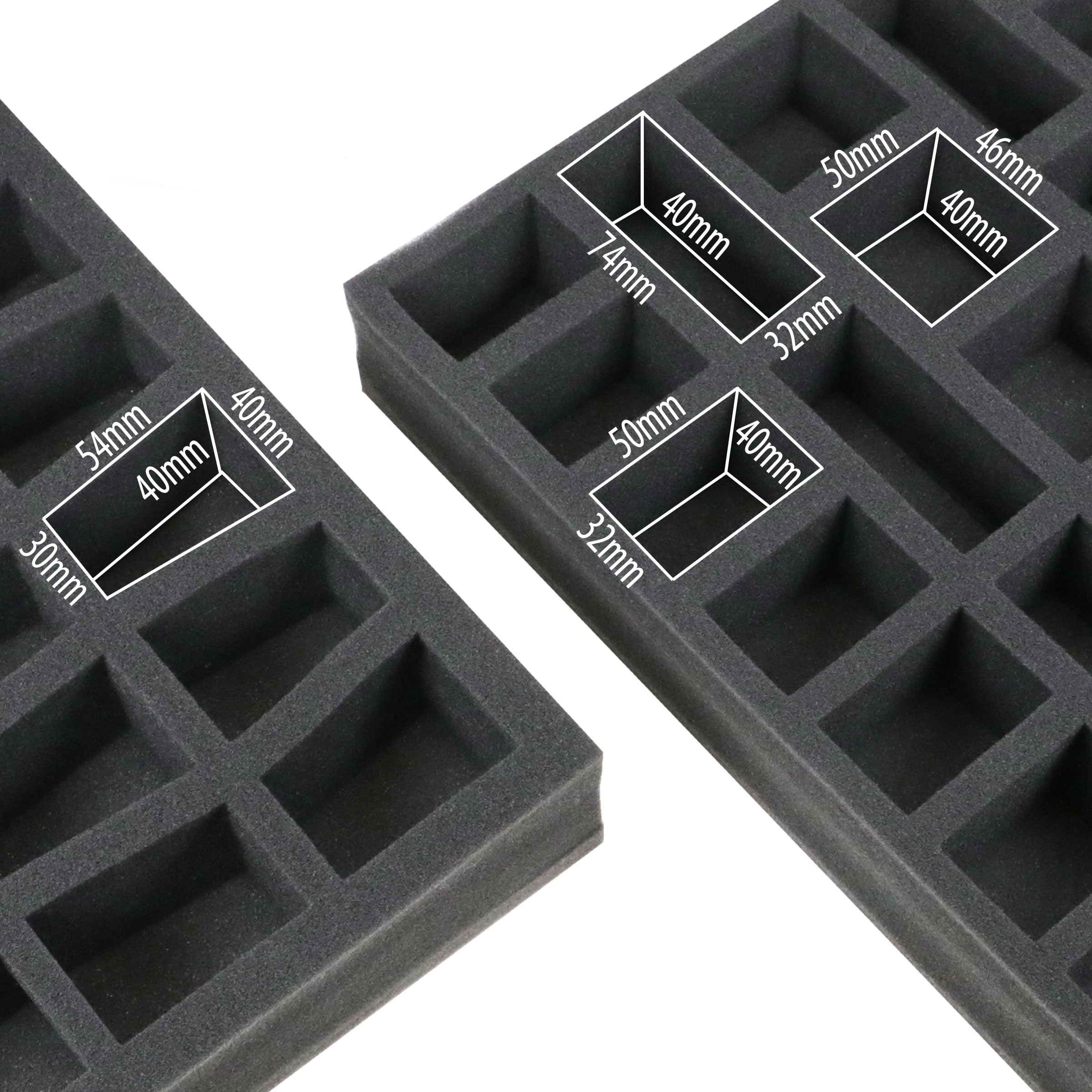 ENHANCE Wide Base Miniature Carrying Case - Mini Figure Storage fits 58 Wide Base Minis & Pick & Pluck for Large Figures - Book Sleeve & 2 Accessory Pockets for Measuring Tape, Dice & More