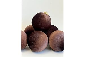 Brown Velvet Christmas Balls: Adorn Your Tree with Festive Elegance