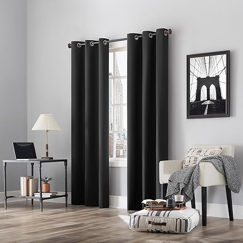 Miniatura 7 de Sun Zero Cyrus - Par de paneles de cortinas térmicas 100 % opacas con ojales, 40 x 96 pulgadas