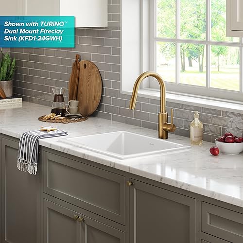 Miniatura 116 de KRAUS Oletto - Grifo de cocina y filtro de agua 2 en 1, monomando y extraíble, estilo comercial, para ósmosis inversa o sistema de filtración