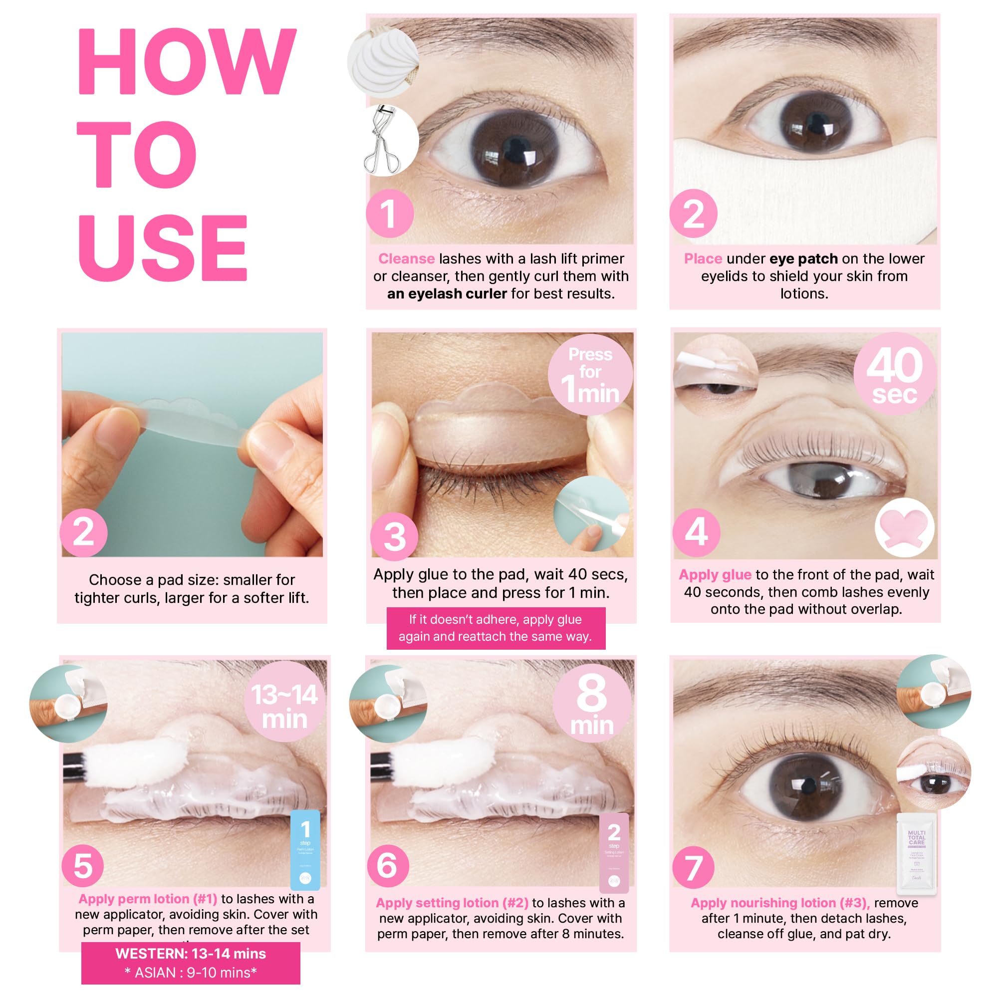 Korean Lash Lift Kit - 5 Sets At Home Eyelash Perm Kit with Upgraded Glue, Eyelash Lift, DIY Lash Perm Easy for Beginner & Professional, Semi Permanent Perming Wave Suitable For Salon & Home: Blue