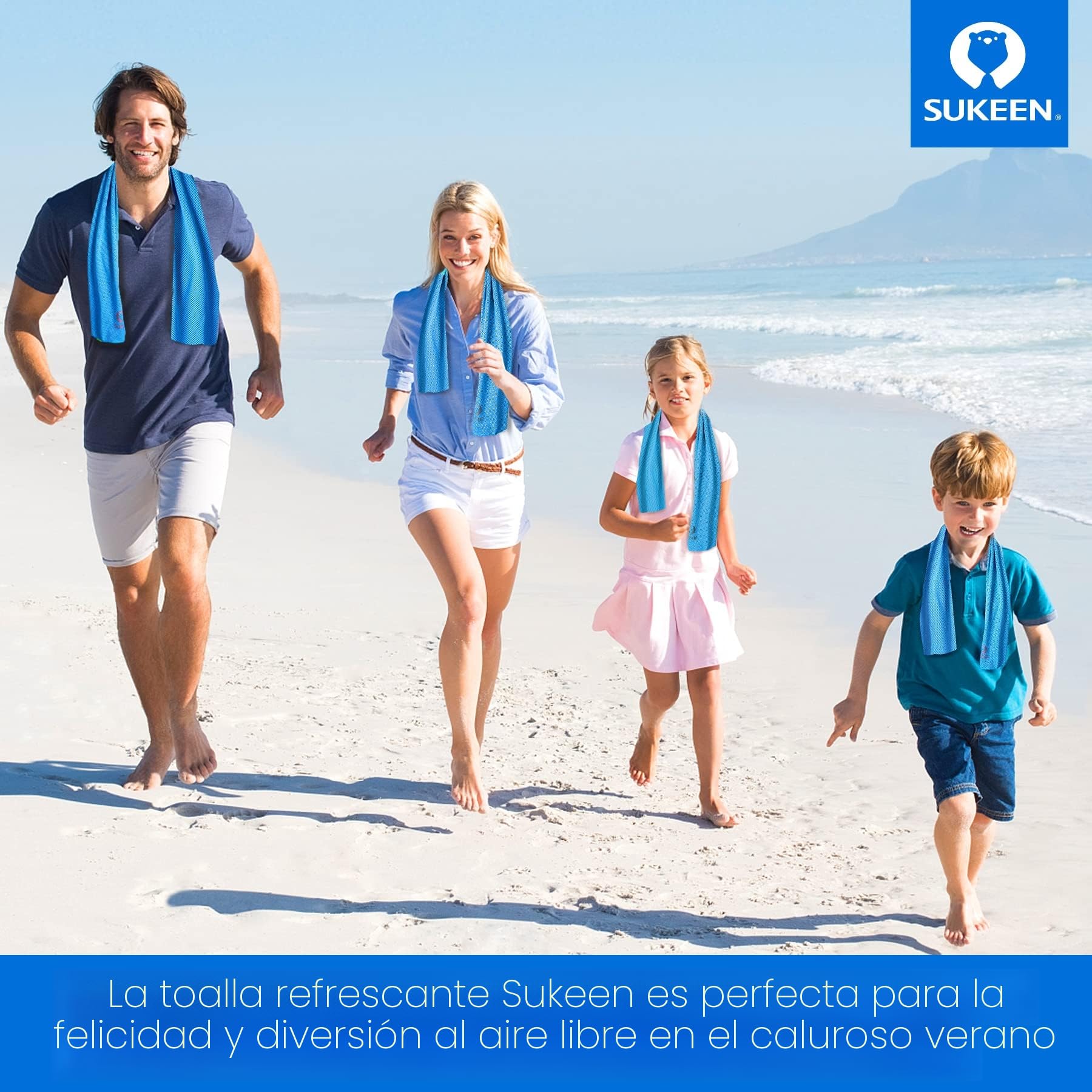 Sukeen Paquete de 4 Toallas de Enfriamiento, Suaves y Transpirables para Yoga, Deportes, Correr, Gimnasio