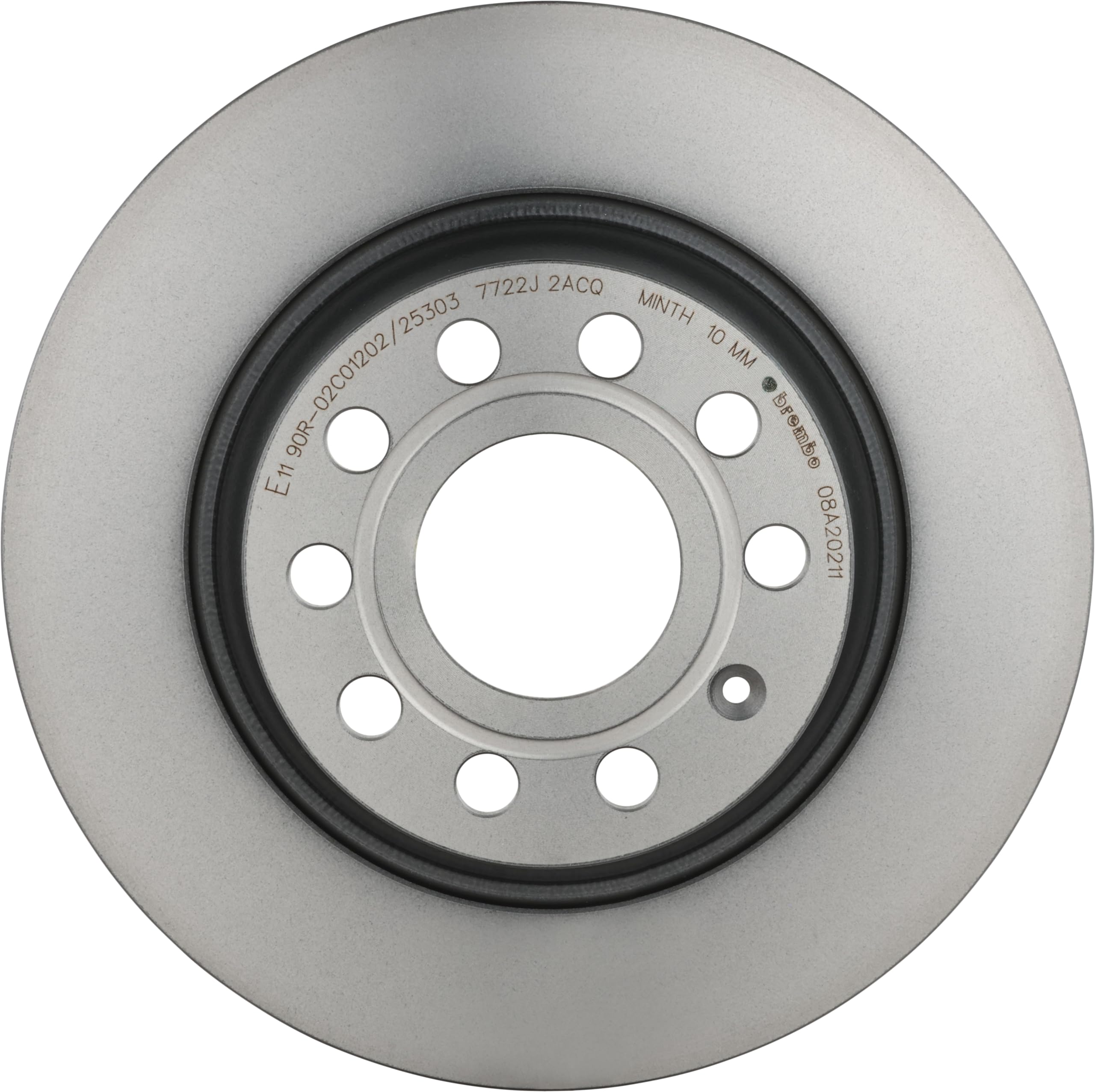 Brembo 08.A202.11 Tylna tarcza hamulcowa z lakierem UV, 2 sztuki