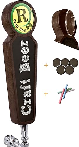 Miniatura 7 de TESLYAR Manijas grandes de madera para grifo de pizarra Kegerator, bar, restaurante, cervecería, artesanía, mango de cerveza para todos los amantes