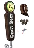 Wooden Beer Tap Handle for Kegerator – Large Chalkboard Keg Tap Handle Display for Bar, Brewery, Homebrew – Customizable Beer Faucet Handle (Black)