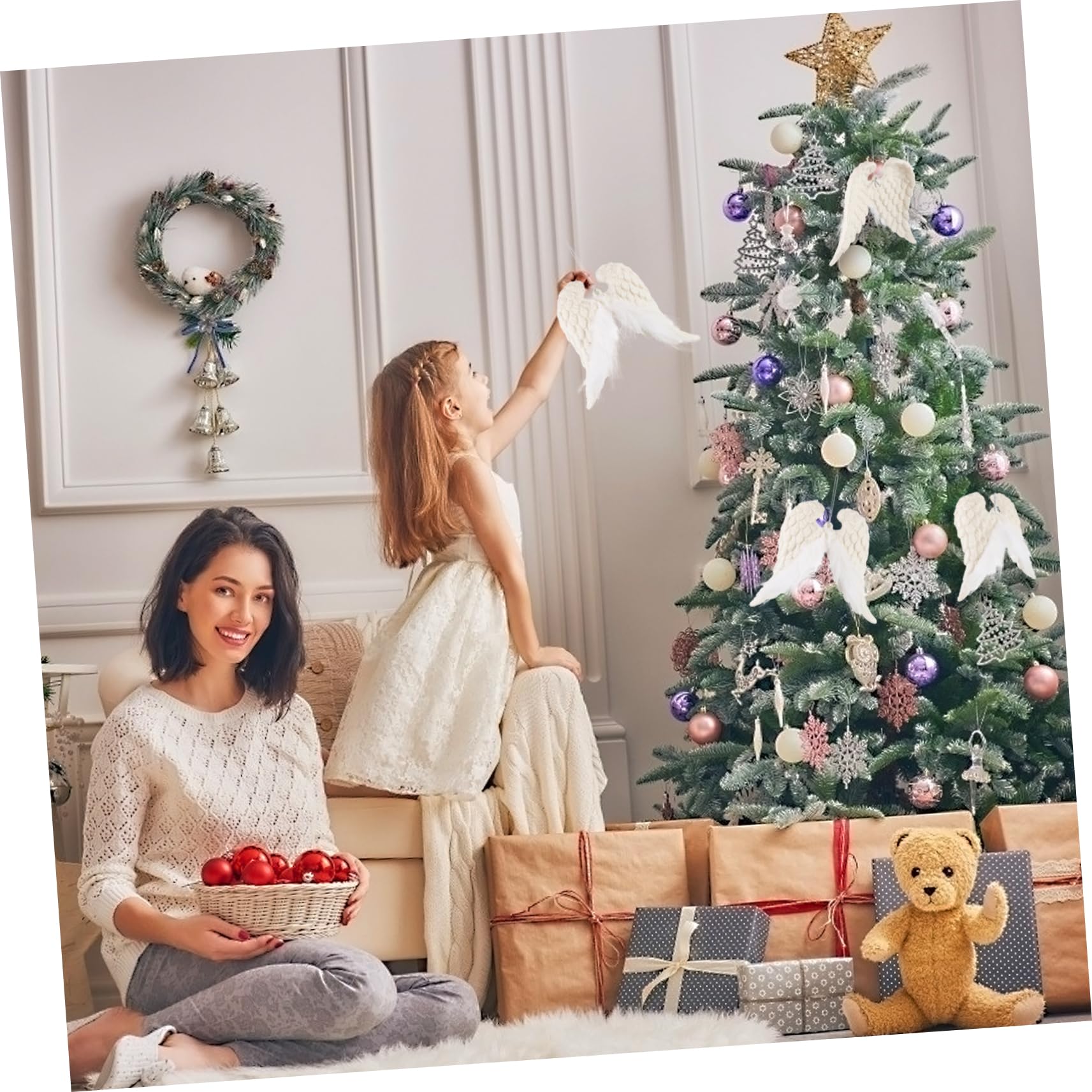 ABOOFAN 5 Sets Weihnachtsbaumschmuck Weihnachtsbaumschmuck Kreative Weihnachtsanhänger Exquisite Handwerkskunst Leichtes Weihnachtsthema Party- Und Bankettdekor 2 Stück * 5
