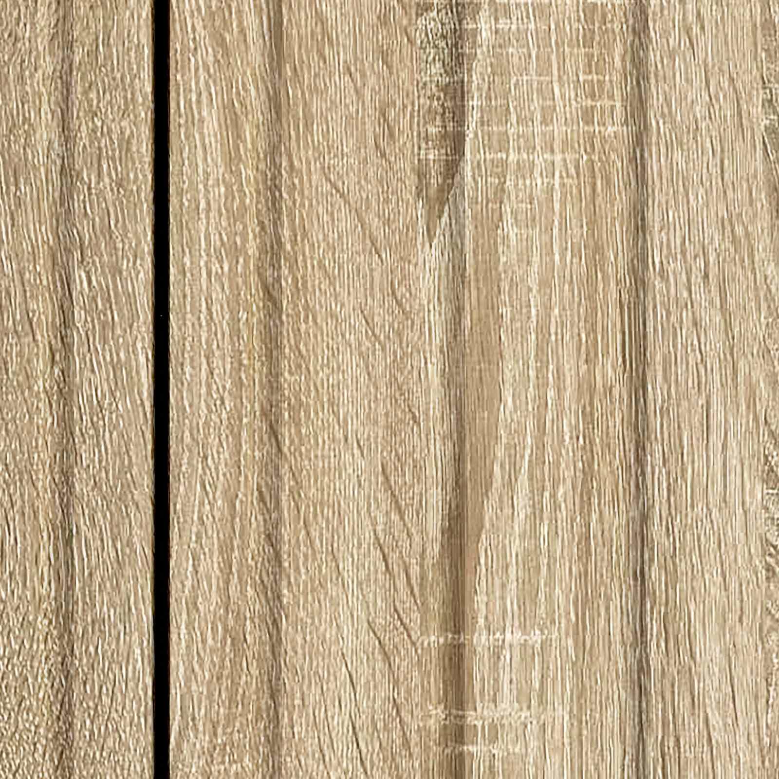 Hothingwell TV-Möbel, Holz, 99 x 34,5 x 52 cm, Sonoma-Eiche | Modernes rechteckiges Design, 90° drehbare Türen, robuste Stahlbeine, einfache Reinigung mit feuchtem Tuch