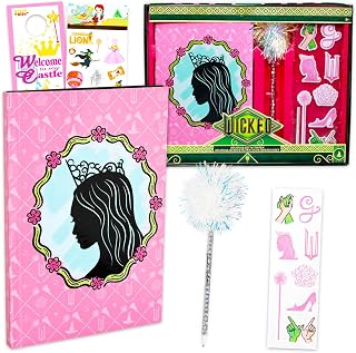 UNIVERSAL ALL-ACCESS Wicked Journal Set - Bundle with Glinda Notebook with Pen, Stickers, More for Kids, Adults | Wicked Journal Notebook Stationery Kit