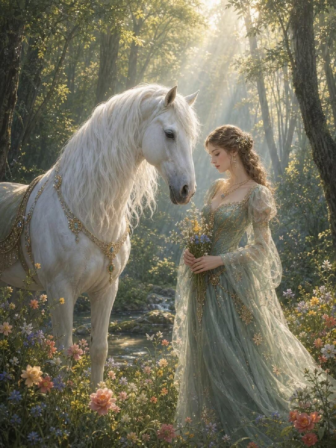 Diamond Painting Princesa, Manualidad Creativa y Relajante 100x130cm C8-148
