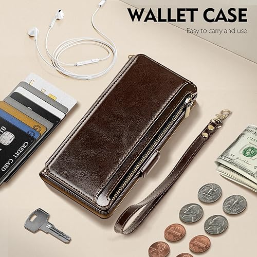 Miniatura 3 de Antsturdy Funda compatible con Samsung Galaxy A13 5G con tarjetero para mujeres y hombres, bloqueo RFID, piel sintética, a prueba de golpes, correa