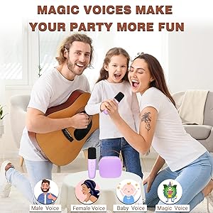 IROO Karaoke Machine for Kids,Most Popular Birthday Gifts for 3, 4, 5, 6, 7, 8, 9, 10,11,12 +Year Old Girls Boys,Mini Karaoke Machine with 2 Wireless Microphones,Portable Bluetooth Home Party (Purple)