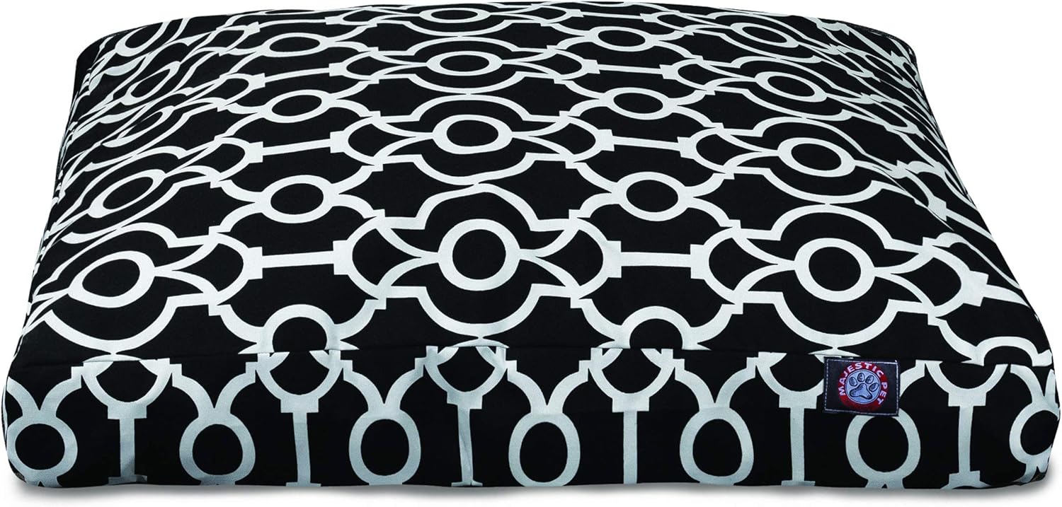 Majestic Pet Athens Black Large Rectangle Pet Bed