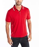 Men's Classic Fit Short Sleeve Dual Tipped Collar Polo Shirt