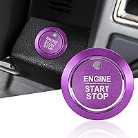 Vista 9 de TOMALL Cubierta de botón de arranque de motor de aluminio Compatible con Ford F-150 2016-2021 Tapa de botón de encendido de motor de coche Anillo